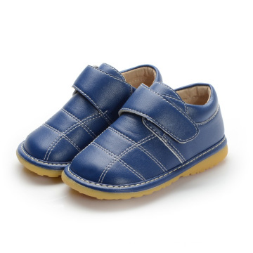 Chaussures intérieures en cuir véritable Baby Boy Navy 1-2-3y